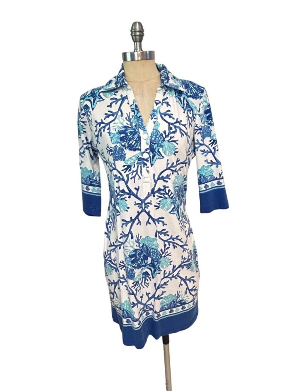 Barbara Gerwit Coral reef Tropical Oceantretch Dress Medium
